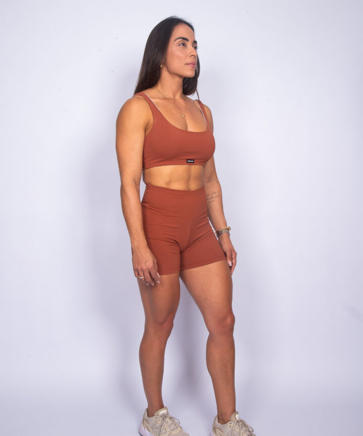 Alternative view of SHORT CANELADO MARROM