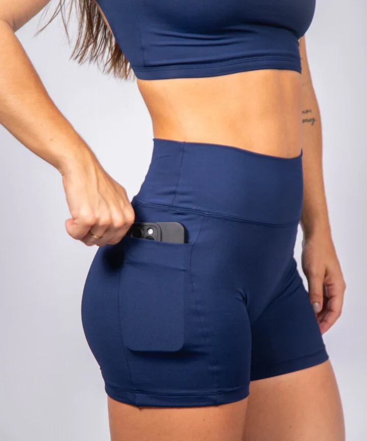 Alternative view of SHORT COM BOLSO AZUL MARINHO