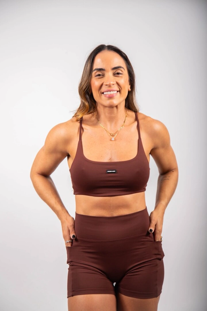 TOP CELINA MARROM