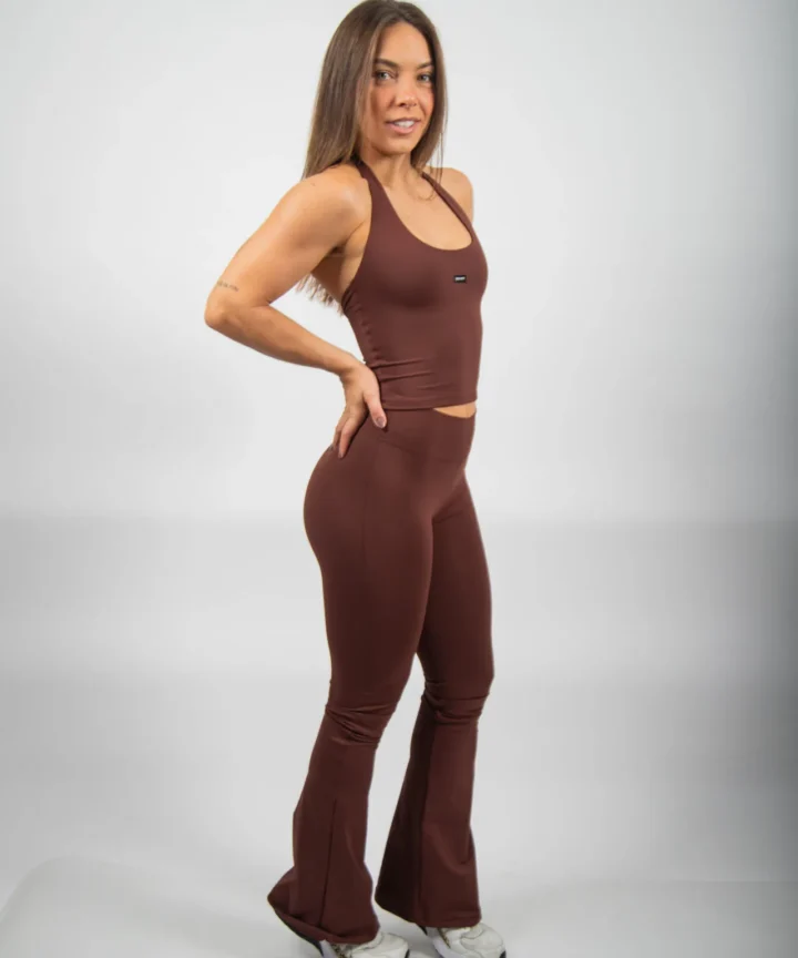 CALÇA FLARE MARROM